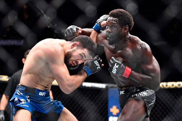 Jared Cannonier fights Nassourdine Imavov at a UFC Fight Night in Louisville.