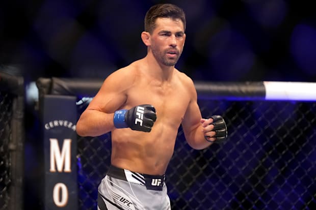 Dominick Cruz fights against Marlon Vera during UFC Fight Night at Pechanga Arena.