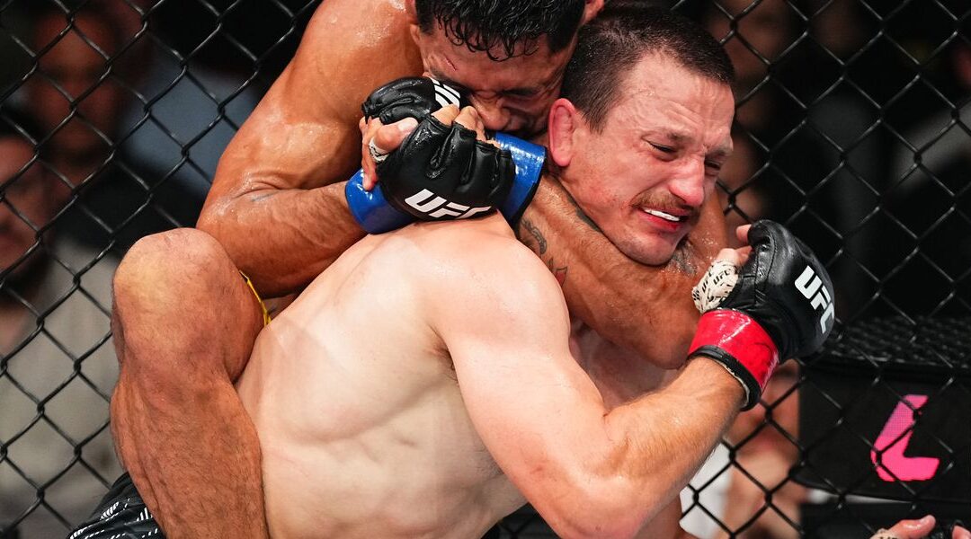 UFC 312 fighter hospitalized with throat injury