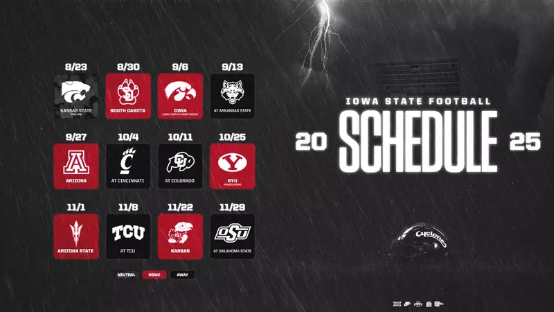 2025 Football Schedule Announced – Iowa State University Athletics