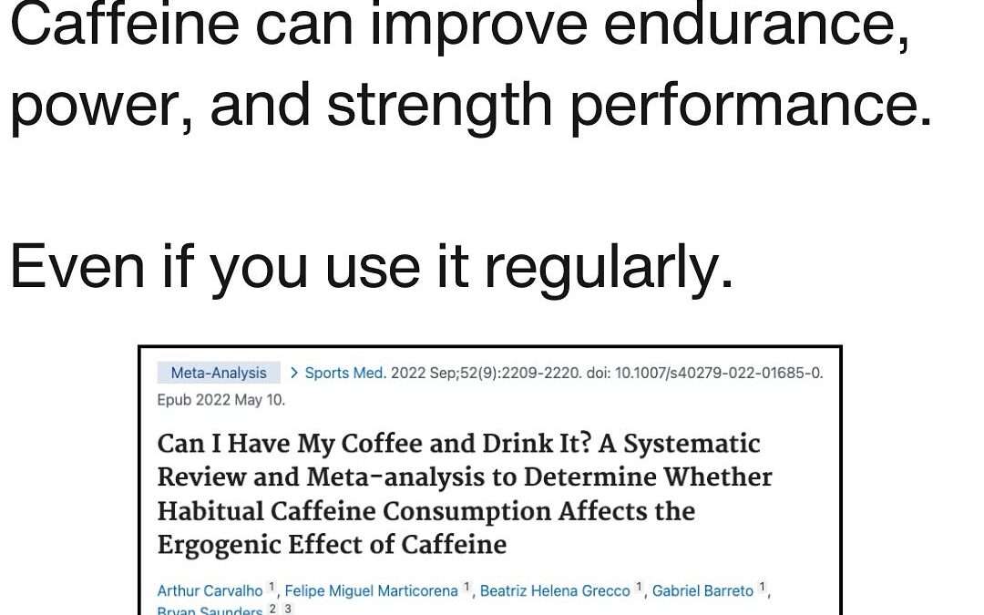 I’ve discussed caffeine previously, as it’s one of the few supplements that legitimately improves athletic performance.⁣…