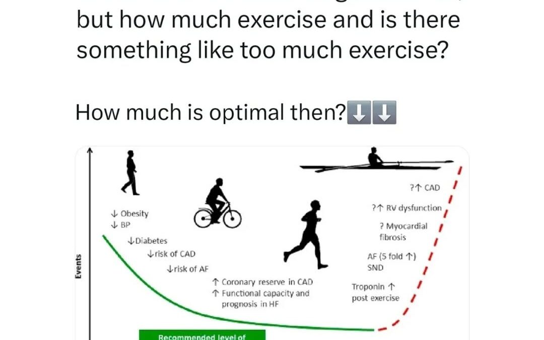 The best thread on how much exercise should you do Exercise is often seen to have a J-shaped curve with mortality risk -…