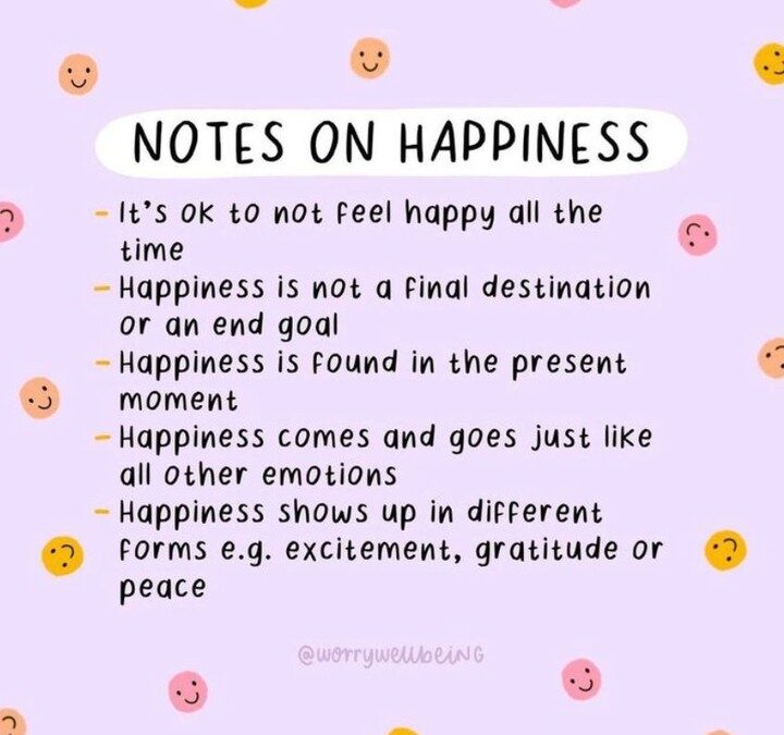 “We spend so much time and energy trying to be happy and often it becomes a goal we are trying to achieve rather than an…