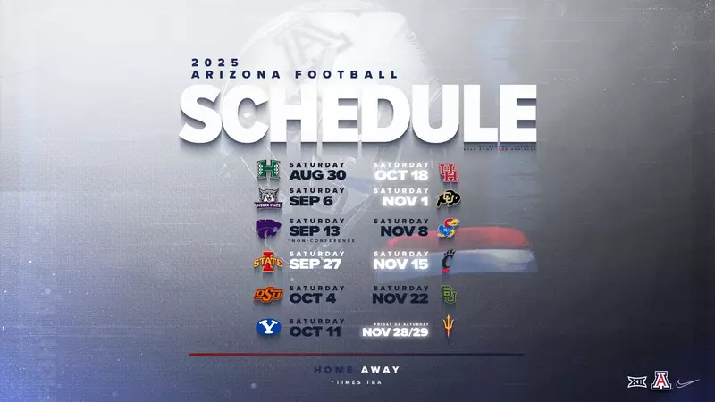 Wildcats Announce 2025 Football Schedule – University of Arizona Athletics