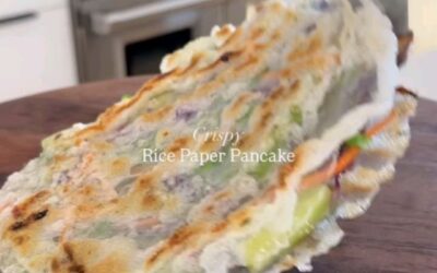 Crispy rice paper pancake✨ by @maxiskitchen Nuoc Cham Sauce:▪️1/4 Cup Warm Water▪️2 Tbsp Fish Sauce▪️1 Tbsp Sugar▪️1 Tbs…