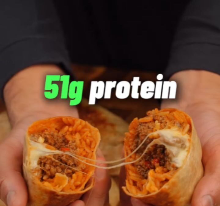 High Protein Mexican Cheesy Beef Burritos!🔥🥩🌯 by @panaceapalm OVER 50g of Protein! Easy High Protein Burrito Meal Pre…
