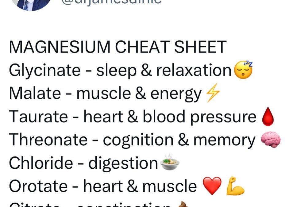 If you want to see the magnesium glycinate/malate that I take check the Fullscript link in my bio 👉 @drjamesdinic. If y…