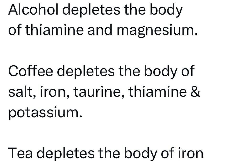 Replace back what you lose and know that certain beverages will cause increased losses of vitamins and minerals. @drjame…