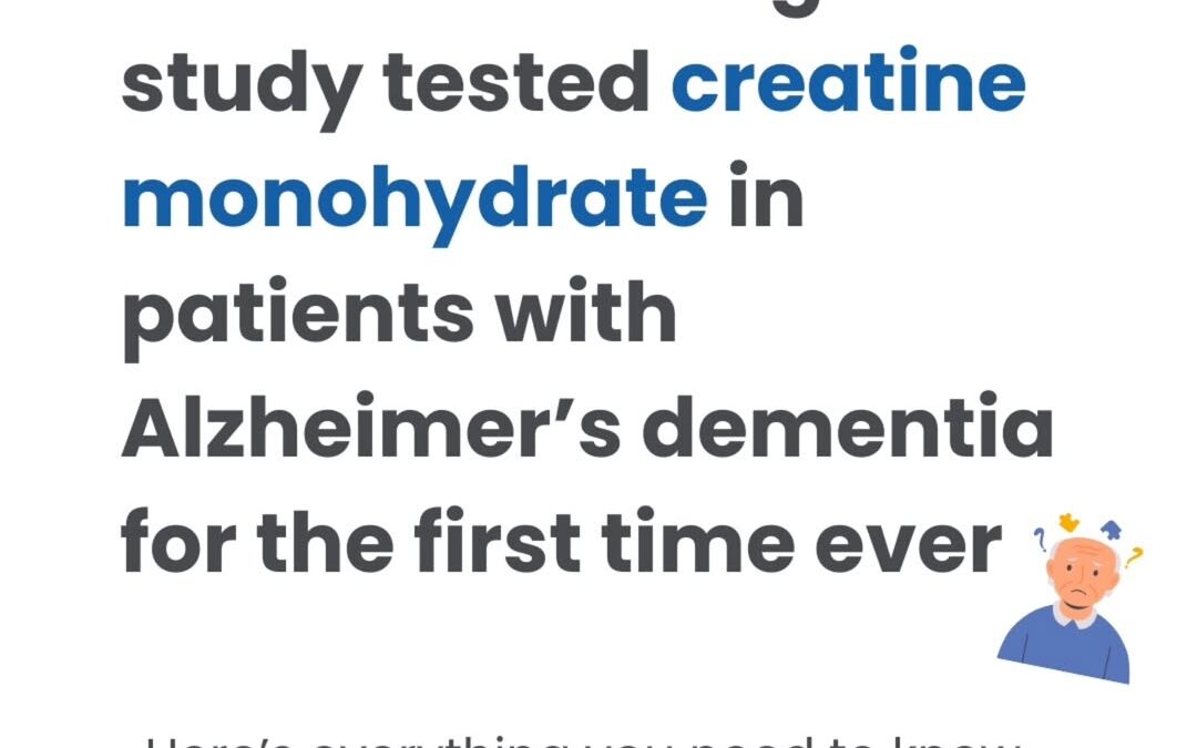 Creatine might do more than support muscle. It may help fight Alzheimer’s?! For the first time ever, a human study teste…